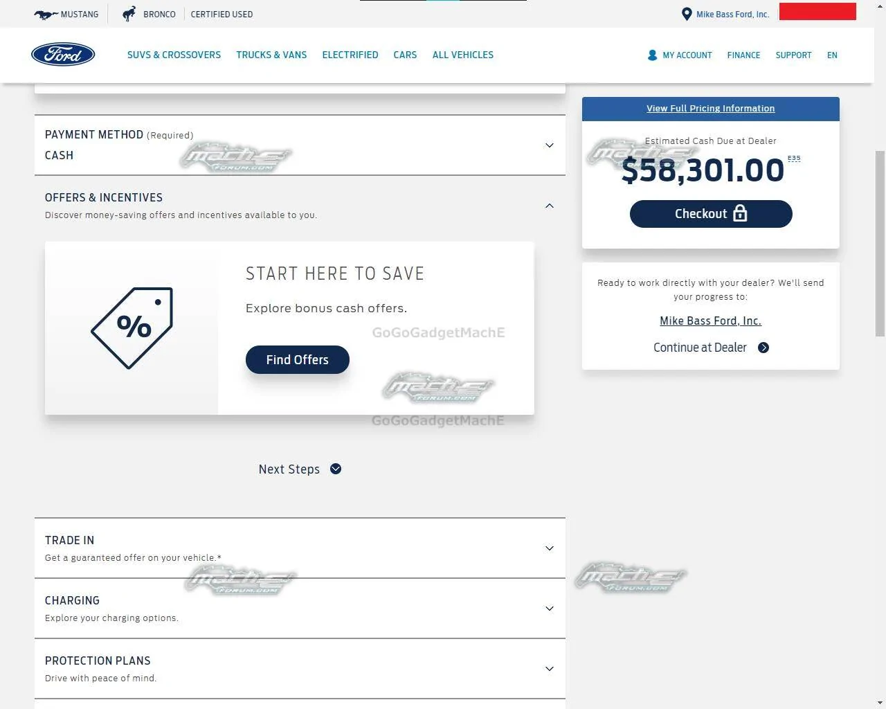 Ford Mustang Mach-E Online purchase checkout for Mach-E : here's what it looks like watermarked (9)
