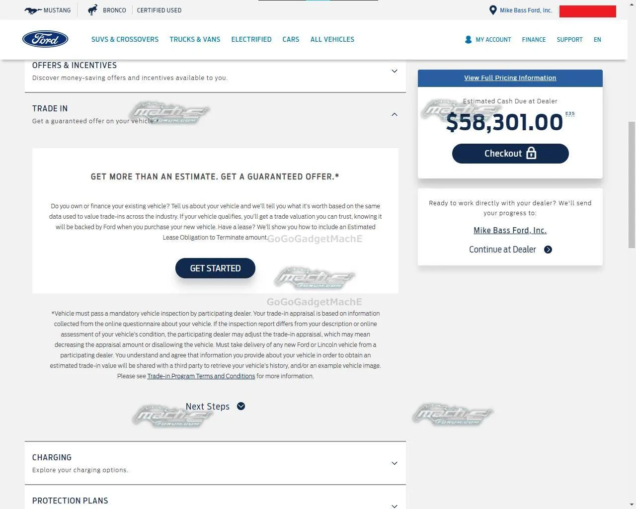 Ford Mustang Mach-E Online purchase checkout for Mach-E : here's what it looks like watermarked (10)