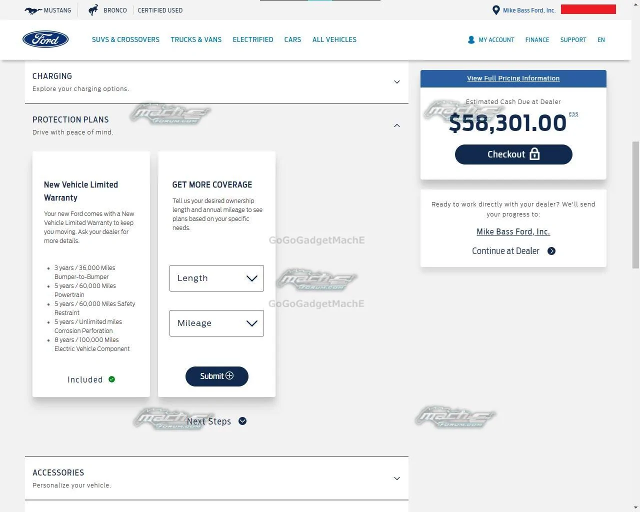 Ford Mustang Mach-E Online purchase checkout for Mach-E : here's what it looks like watermarked (12)