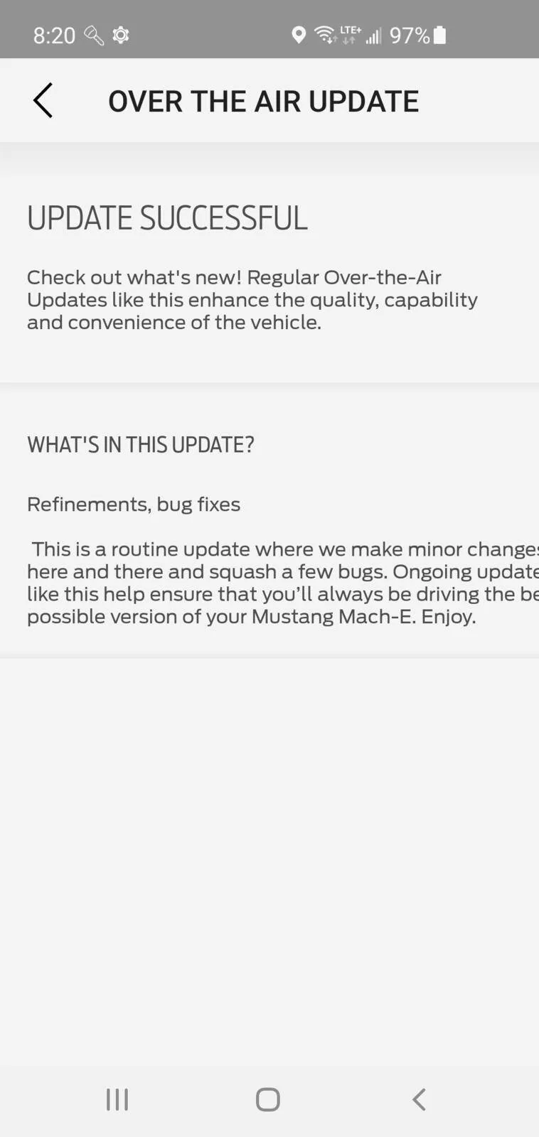 Ford Mustang Mach-E First OTA update for Mach-E coming March 18 tomorrow 1617116934429