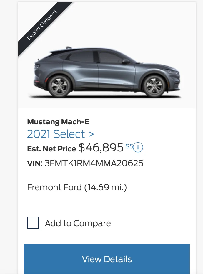 Ford Mustang Mach-E Shopping for a Mach E is not easy- Yet. Screen Shot 2021-04-03 at 11.16.30 AM
