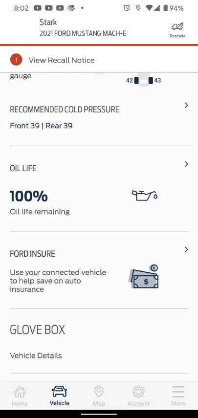 Ford Mustang Mach-E Submit Your FordPass App Feedback to Ford FordPass_100_Oil