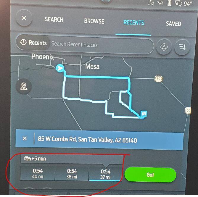 Ford Mustang Mach-E multiple stops in nav does not count down milage in IC 1618271696295