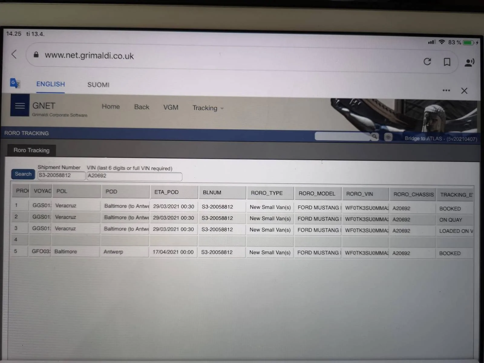 Ford Mustang Mach-E Europe - Shipment numbers / vessel tracking IMG-20210413-WA0008