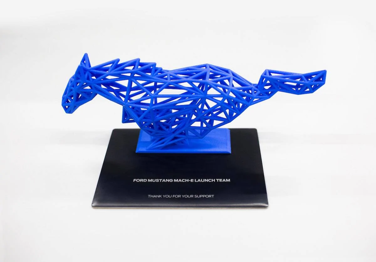Ford Mustang Mach-E Received a Mach-E First Edition surprise gift! 3D printed fractal pony with VIN display. Mustang-Mach-E_Sculptures_01