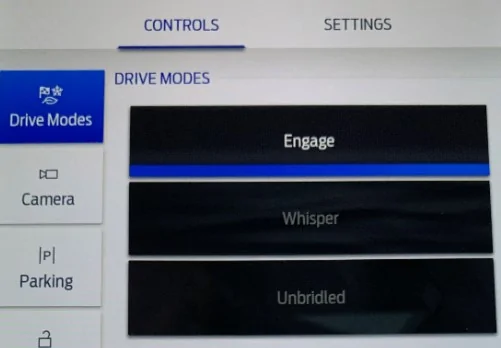 Ford Mustang Mach-E Driving Mode - Unbridled - wrong color Enagage Mod