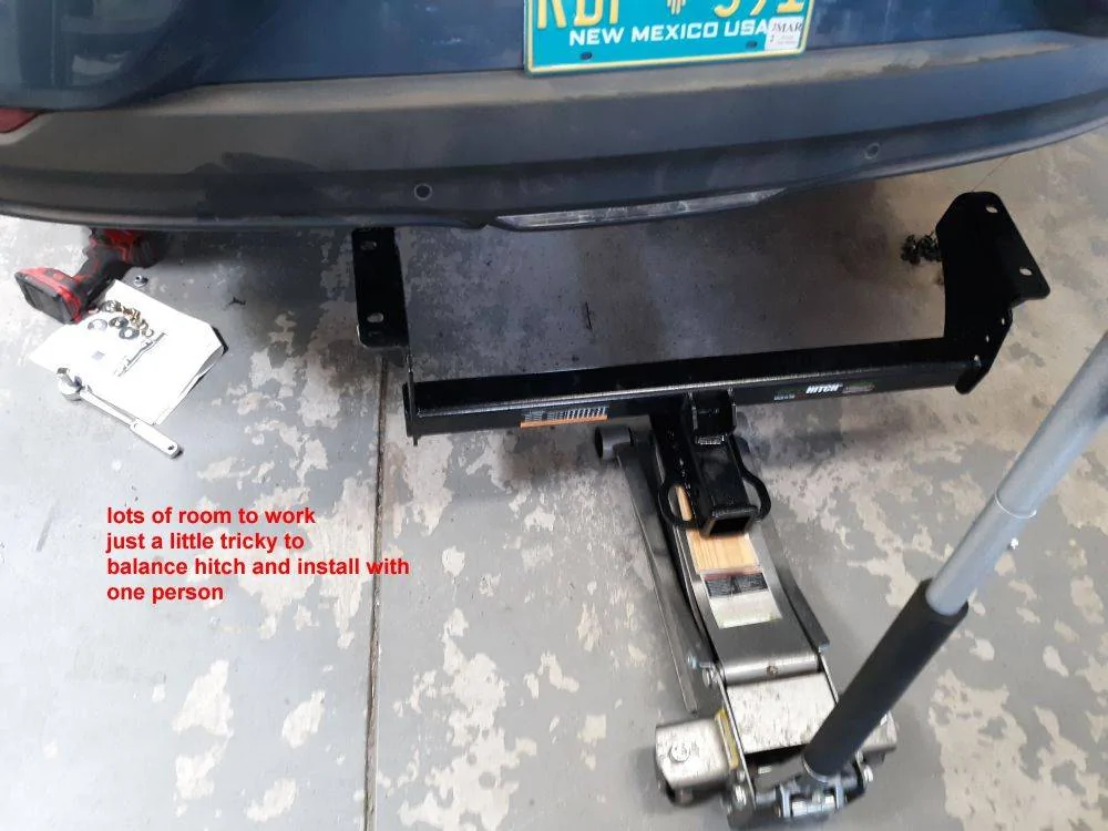 Ford Mustang Mach-E DIY install TorkLift hitch for bike rack, etc 009 installing