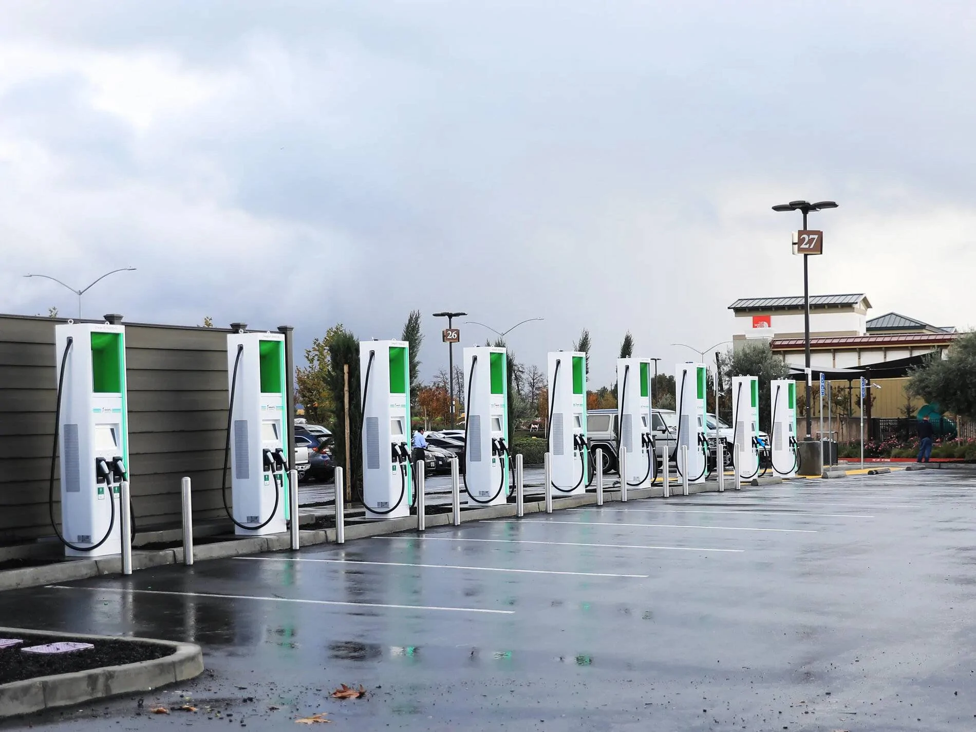Ford Mustang Mach-E Gasoline Shortage Summer 2021 Electrify-America-Daytime-Transpo