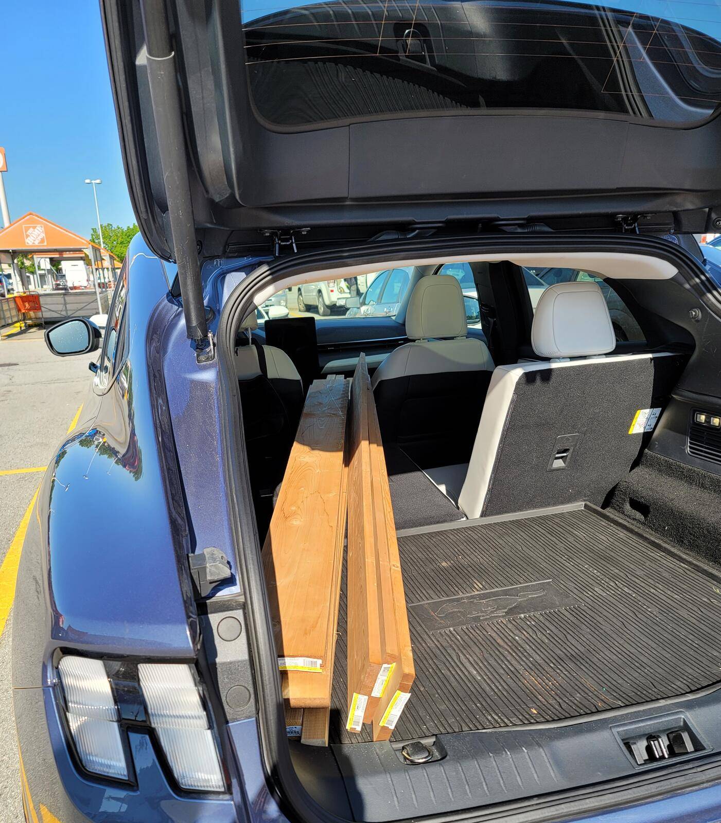 Ford Mustang Mach-E Carrying ability - lumber Lumberin