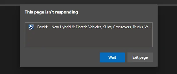 Ford Mustang Mach-E Ford website errors 1621184366676