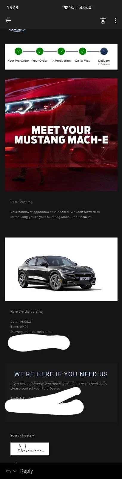 Ford Mustang Mach-E UK Customers Screenshot_20210524-154806_Outlook