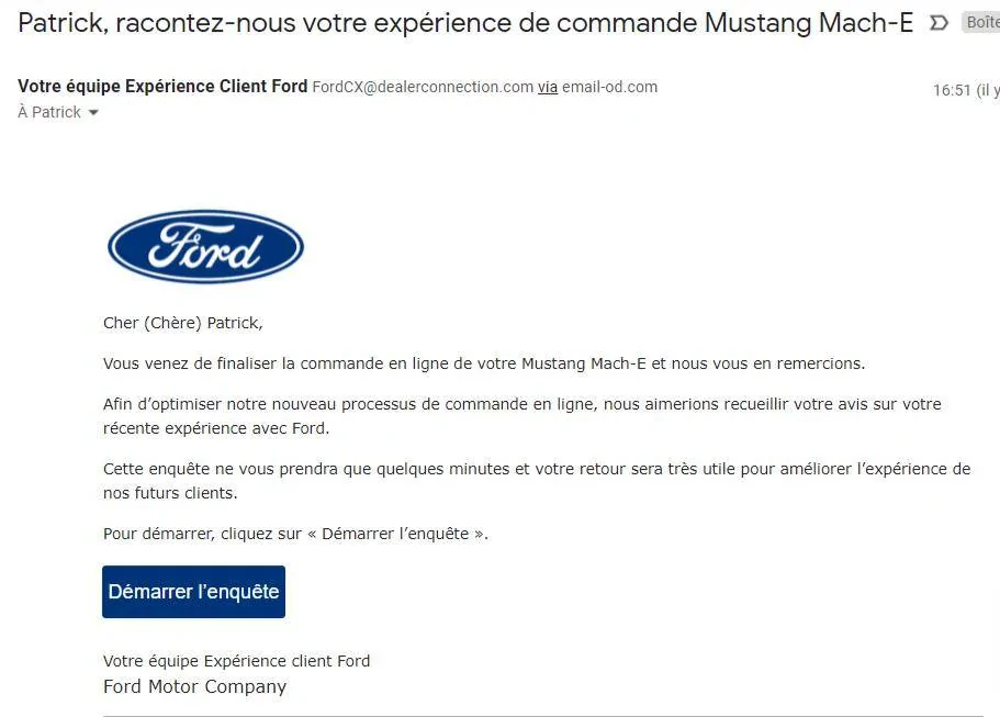 Ford Mustang Mach-E French Orders - exchanges on the evolution of this one Patrick-racontez-nous-votre-expérience-de-commande-Mustang-Mach-E-patdol20-gmail-com-Gmail