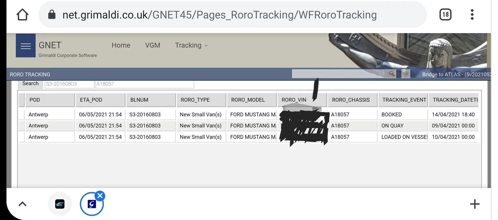 Ford Mustang Mach-E Europe - Shipment numbers / vessel tracking Screenshot_20210527-194709_Chrom