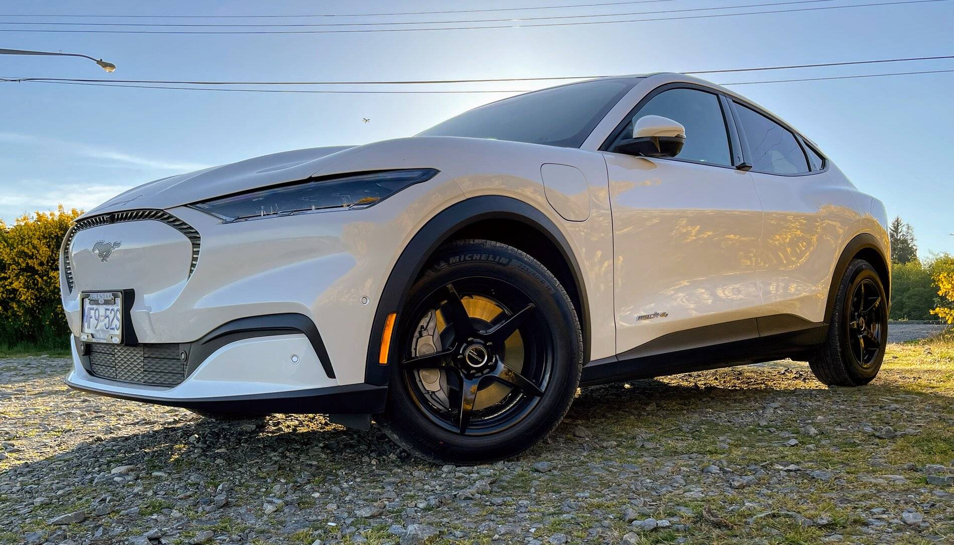 Ford Mustang Mach-E Black Wheels on White Mach-E 951D5086-3B68-497A-8808-A03F9B1B746C