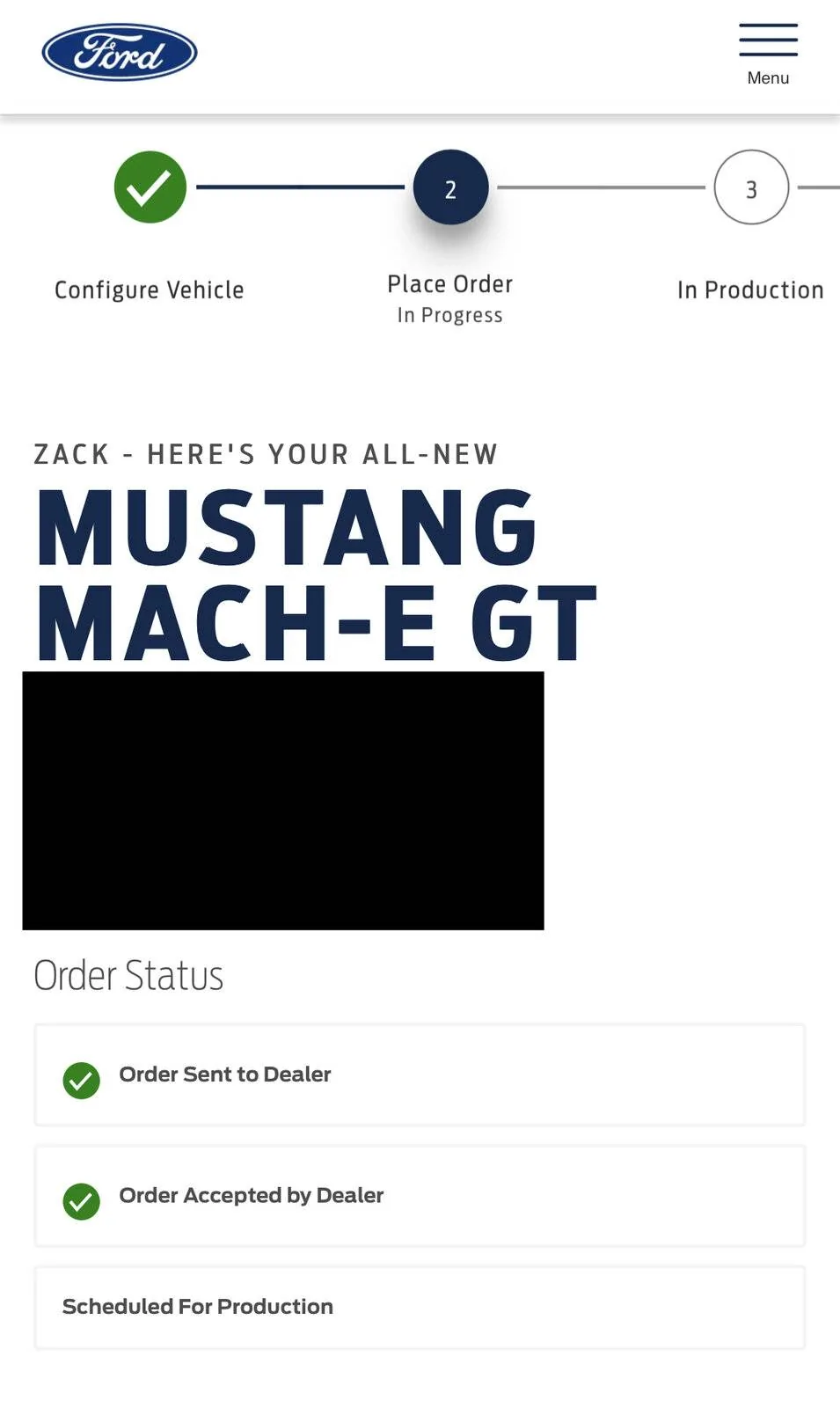 Ford Mustang Mach-E How about order tracking basics? 8843582A-53ED-42E4-87E8-E419AAEBCA2E