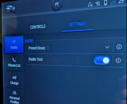 Ford Mustang Mach-E No setting to enable HD Radio 2