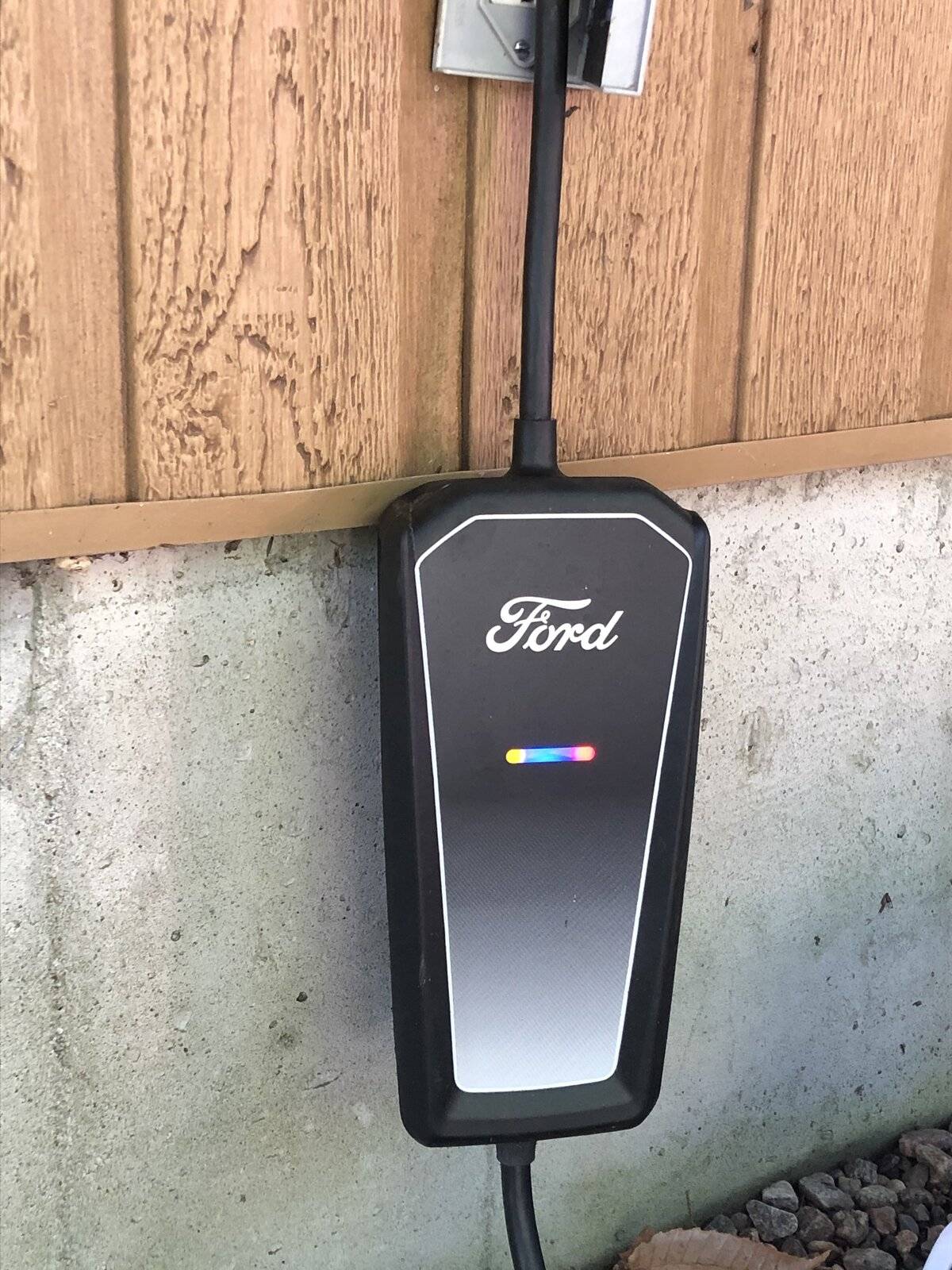 Ford Mustang Mach-E Charger is Amber Blue Red 07E83D3B-09D4-4C8C-B631-B18AB971BF6E