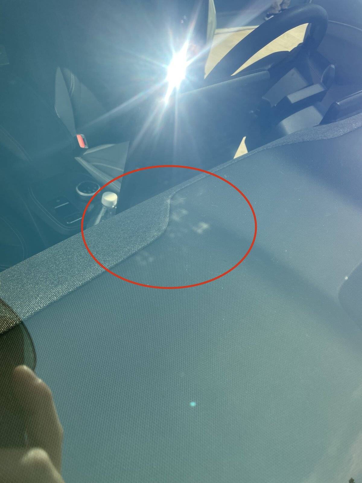 Ford Mustang Mach-E Strange Windshield defect IMG_6191