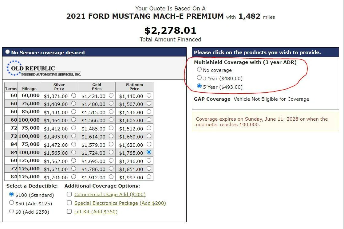 Ford Mustang Mach-E Extended Warranty? image006