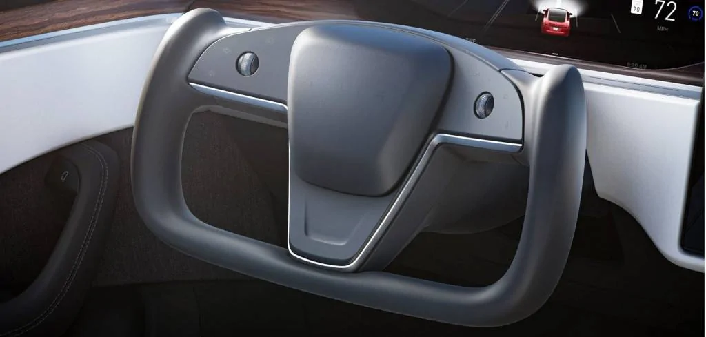 Ford Mustang Mach-E Why the Mustang Mach E is better than the Tesla Model Y s-steering-wheel-in-2021-tesla-model-s_100778068_l