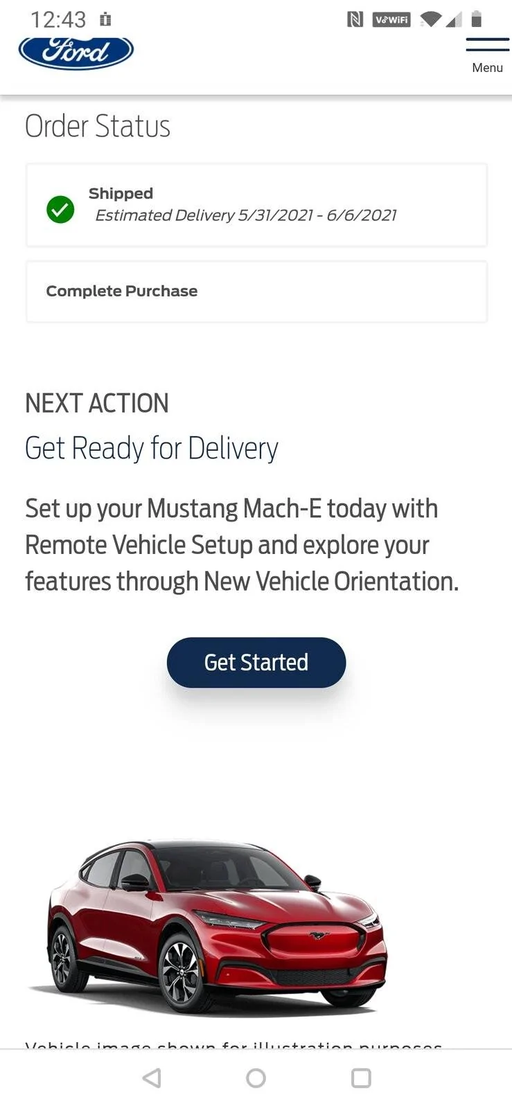 Ford Mustang Mach-E How to Complete Purchase Online? Screenshot_20210613-124317