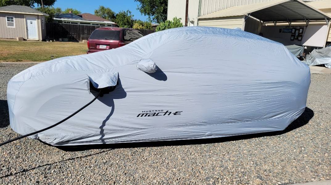 Ford Mustang Mach-E Ford Mach-E Car Cover Fit Test Screenshot_20210615-170952_Photos
