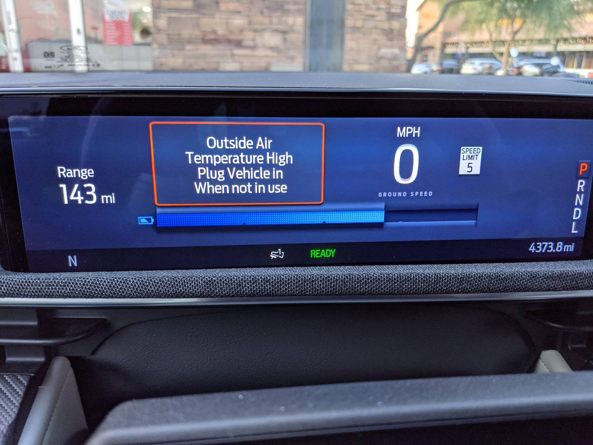 Ford Mustang Mach-E Ambient Temperature High Warning PXL_20210618_021329340