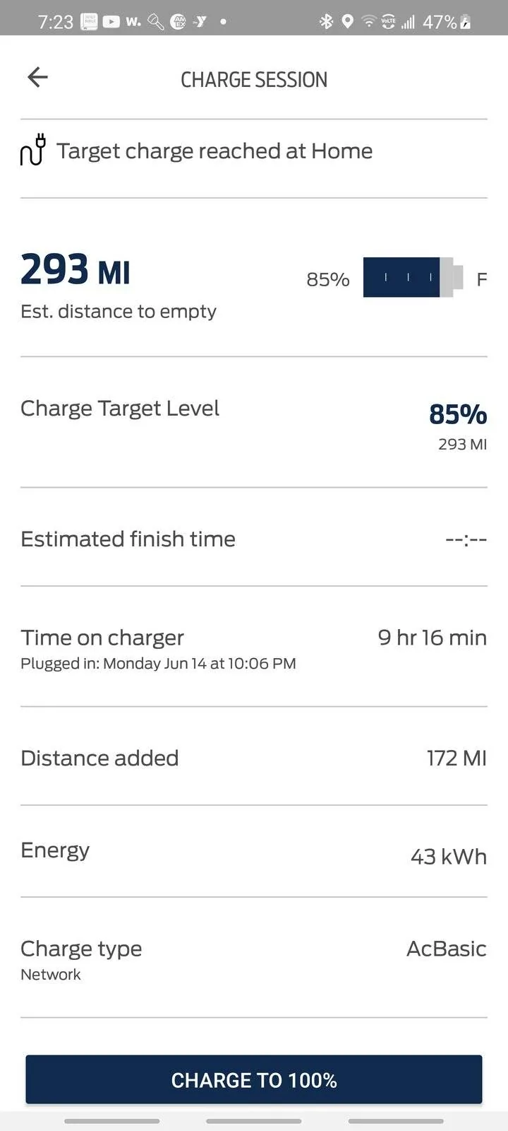 Ford Mustang Mach-E Full charge on battery is less than expected Screenshot_20210615-072326_FordPass