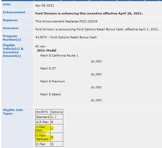 Ford Mustang Mach-E X-Plan with Ford Options not allowed? 1624149419724