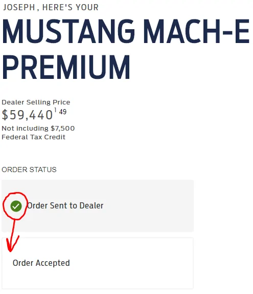 Ford Mustang Mach-E Order site is up! OrderStatus