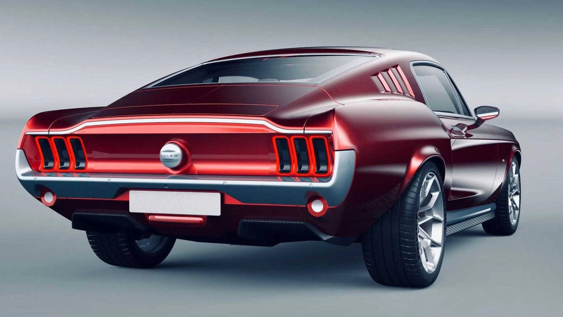 Ford Mustang Mach-E Admit it. You want this aviar-r67-all-electric-mustang-concept-rear-quarter