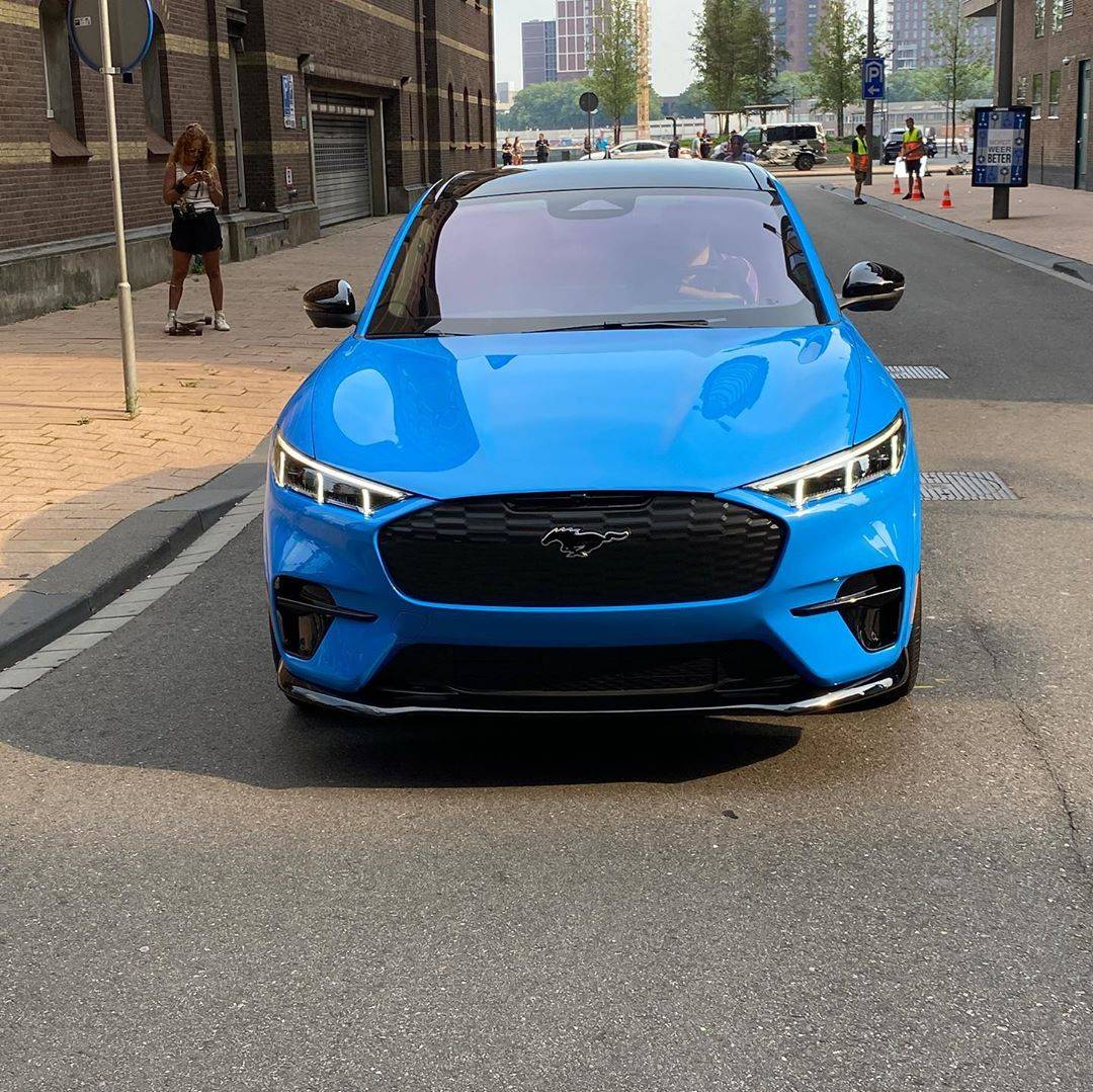 Ford Mustang Mach-E GRABBER BLUE Mach-E Photos Mach-E-GT-Grabber-Blue-117420769_1420883978302748_3505195437159273822_n