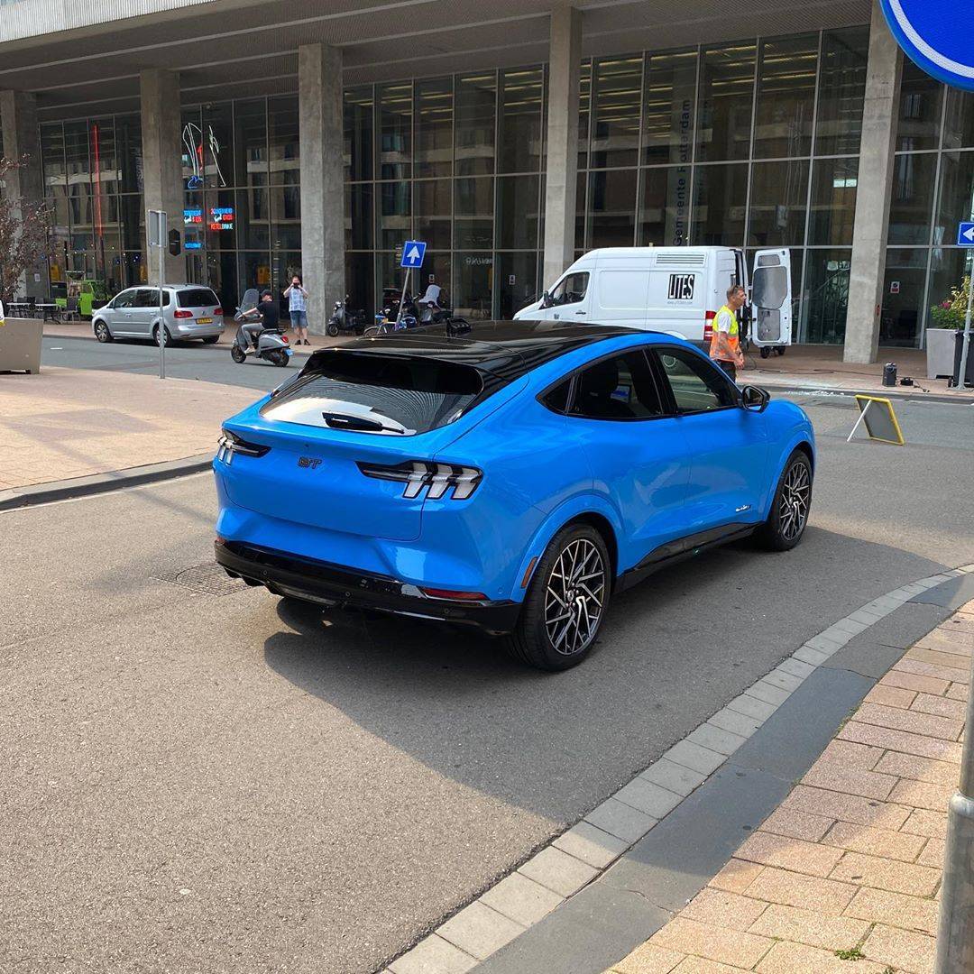 Ford Mustang Mach-E GRABBER BLUE Mach-E Photos Mach-E-GT-Grabber-Blue-117698320_296397398478627_3182145308538539256_n