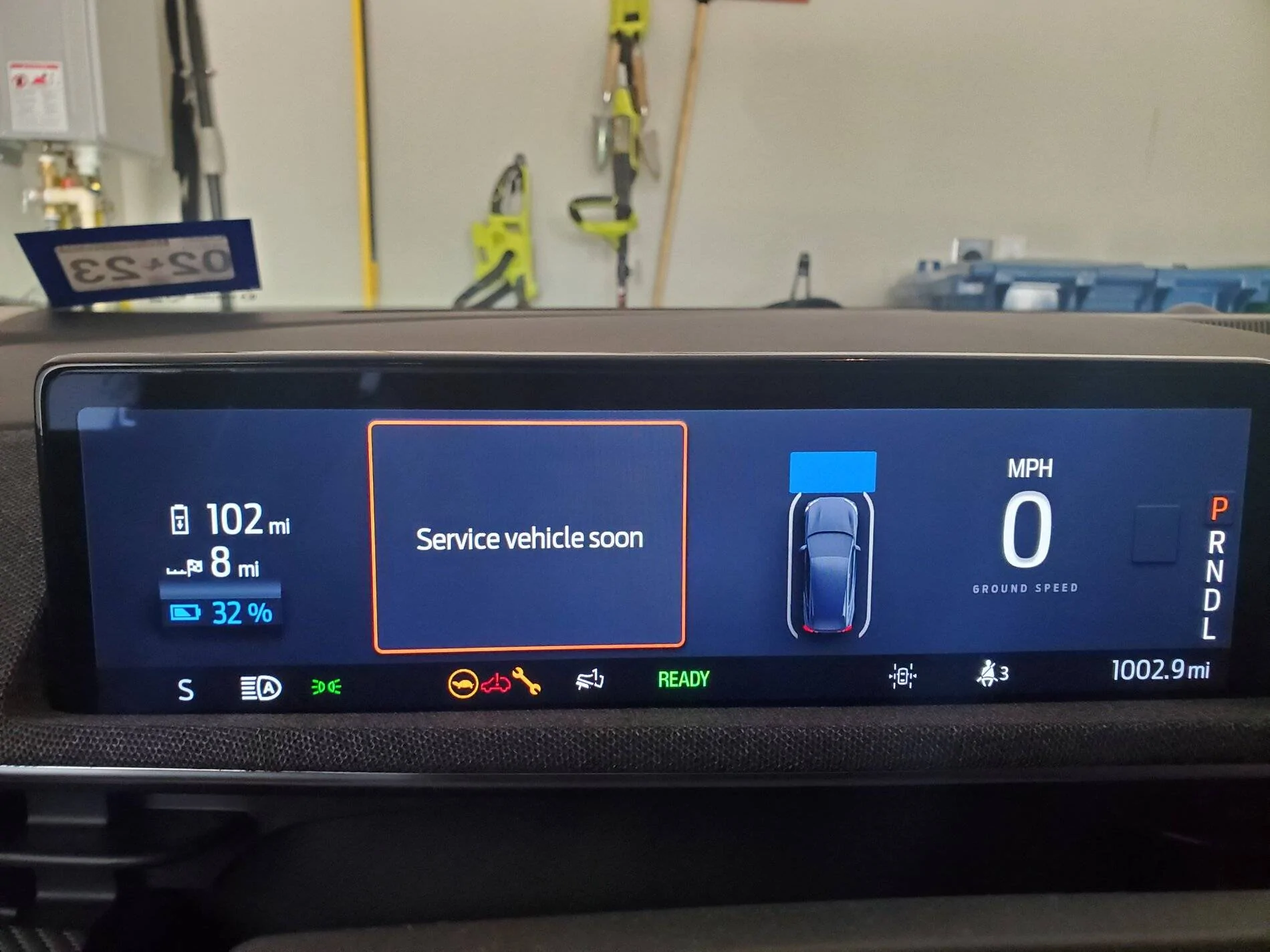 Ford Mustang Mach-E (High voltage battery issue): Jinxed myself... MME Premium ER with "Service vehicle soon" and the dreaded turtle, wrench and error icon 20210620_161434