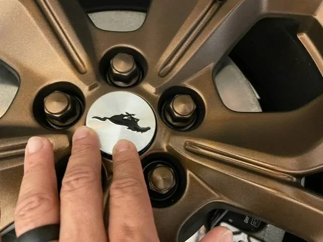 Ford Mustang Mach-E Copper dipped wheels DIY BFC11AEB-61FB-41D6-B25E-E469D039E6B0