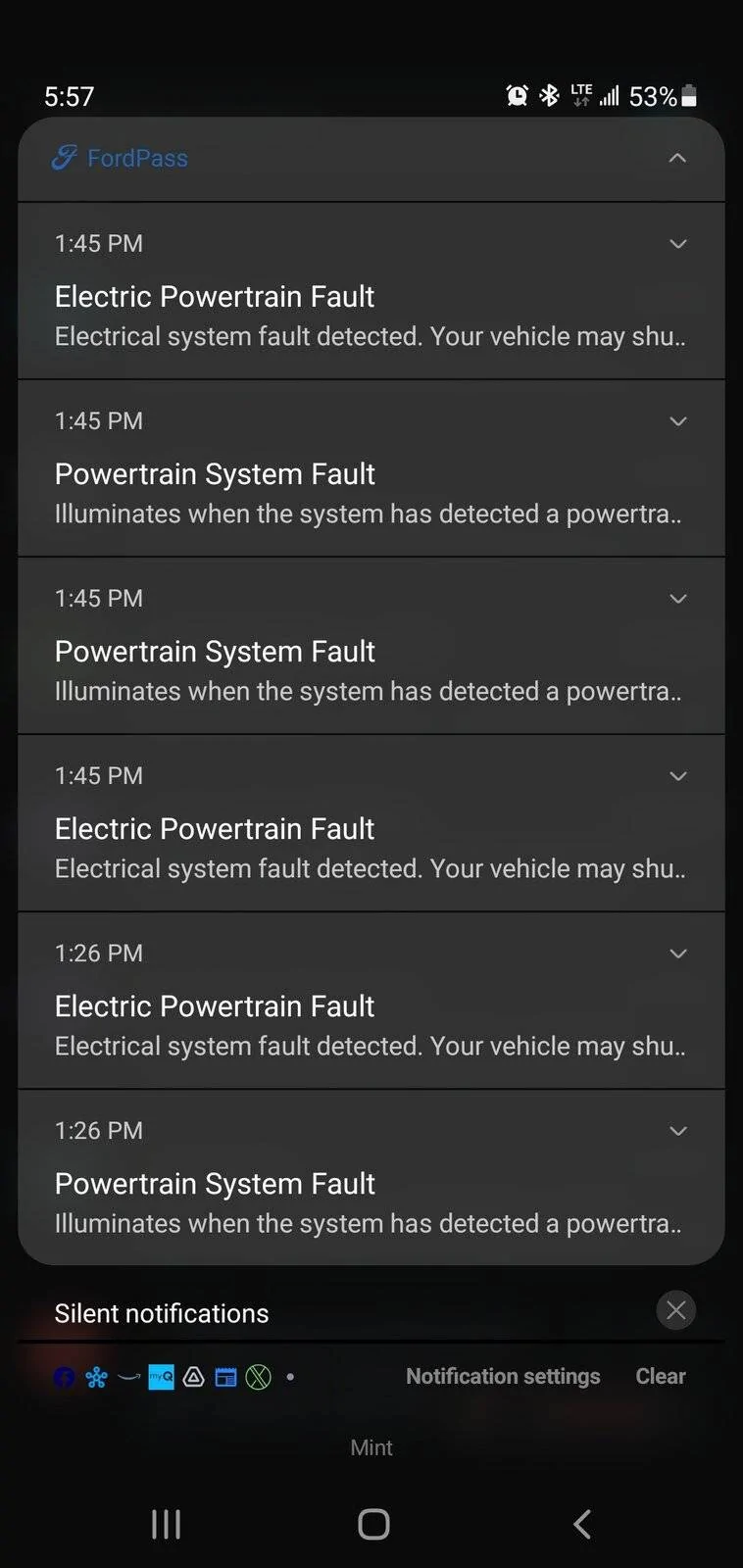 Ford Mustang Mach-E (High voltage battery issue): Jinxed myself... MME Premium ER with "Service vehicle soon" and the dreaded turtle, wrench and error icon Screenshot_20210624-175739_Gmail