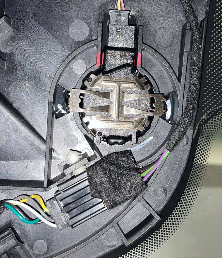 Ford Mustang Mach-E DIY Tutorial for Hardwiring a Dashcam and Radar Detector mirror tap.JPG