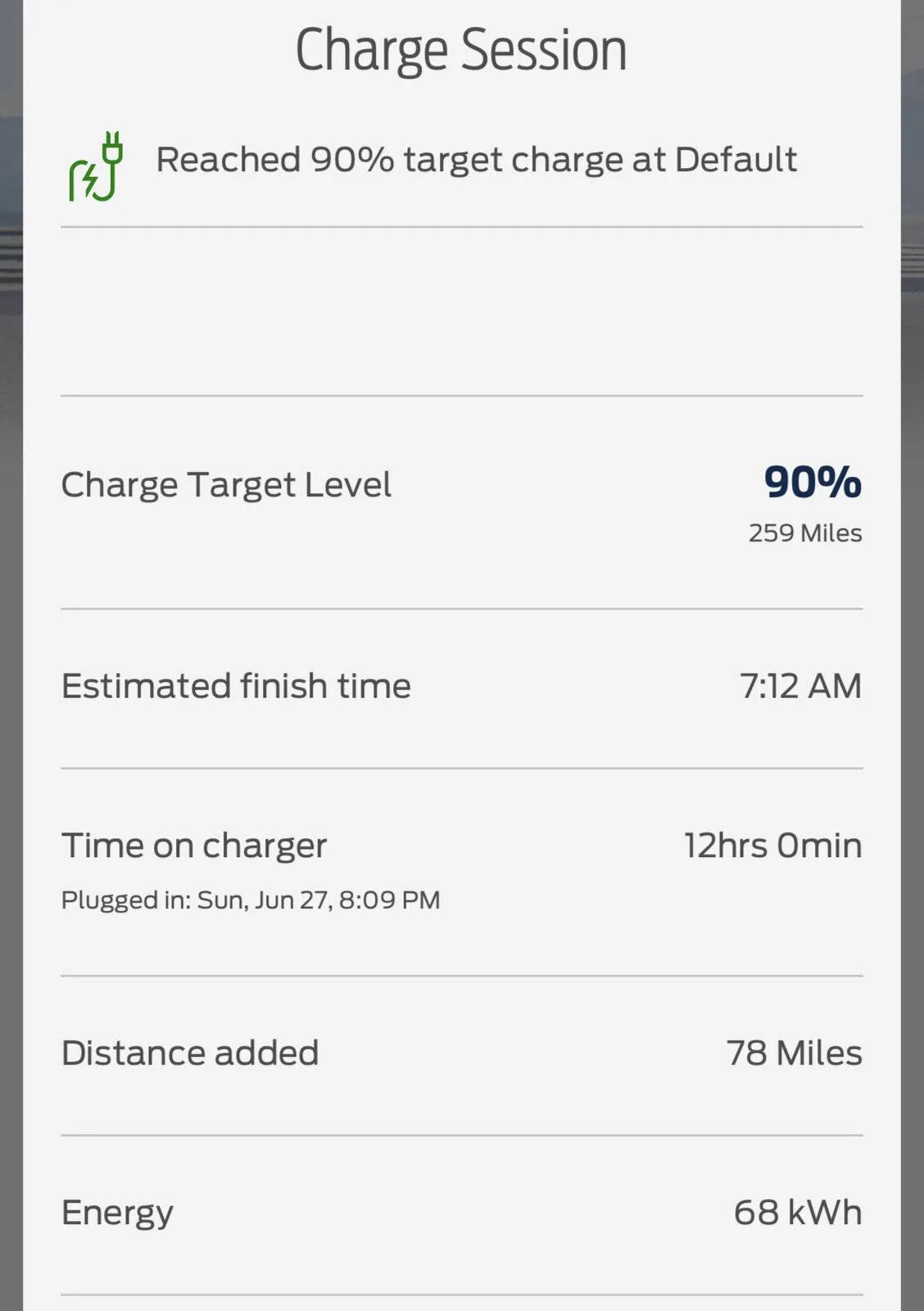 Ford Mustang Mach-E Unexpectedly long charge duration E51C126F-8E80-4196-851E-71976A7AE43D