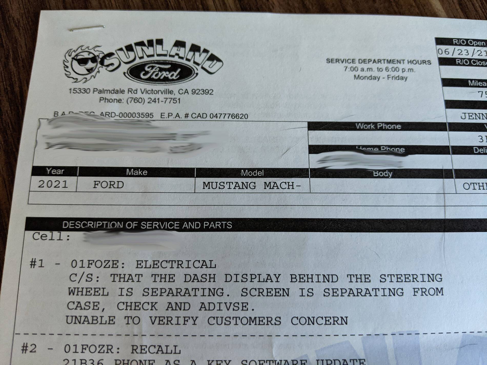Ford Mustang Mach-E Does anyone else have this issue - loose dash display? 2021-06-29 09.41.05