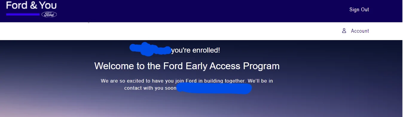 Ford Mustang Mach-E Email Invite to Early Access Program 1625068605249