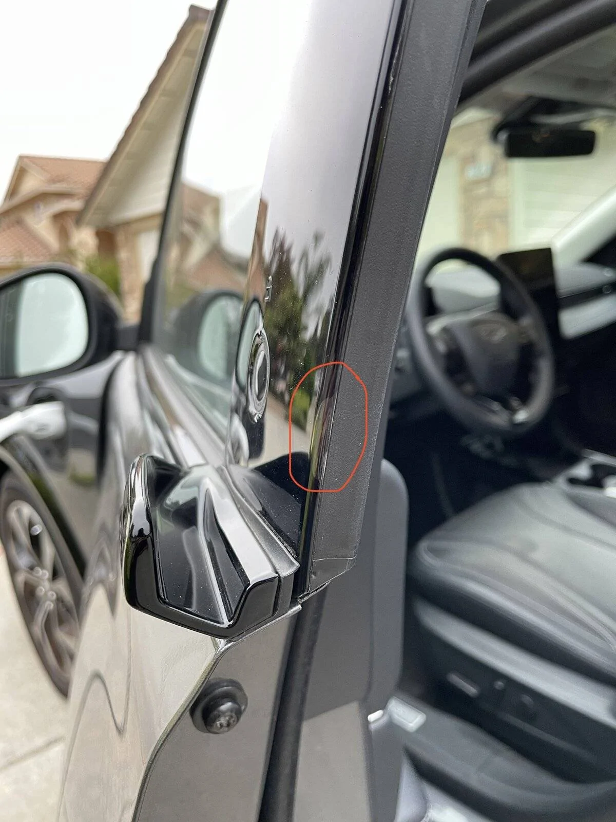 Ford Mustang Mach-E Bubble (?) On Driver Door Pillar 231B5A04-B295-4708-B100-F9590C07F32A