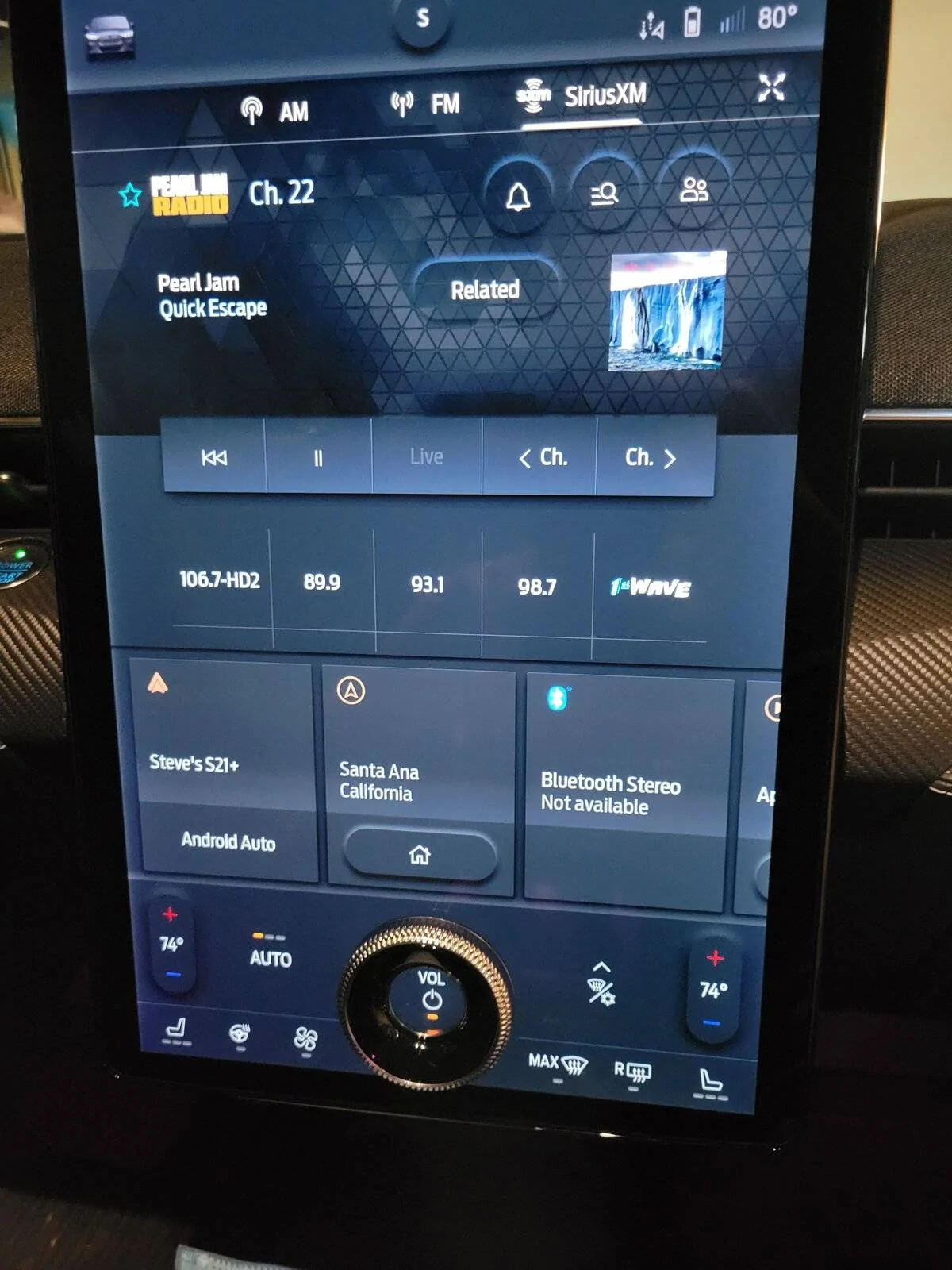 Ford Mustang Mach-E Default Sync Radio Screen 20210705_184741