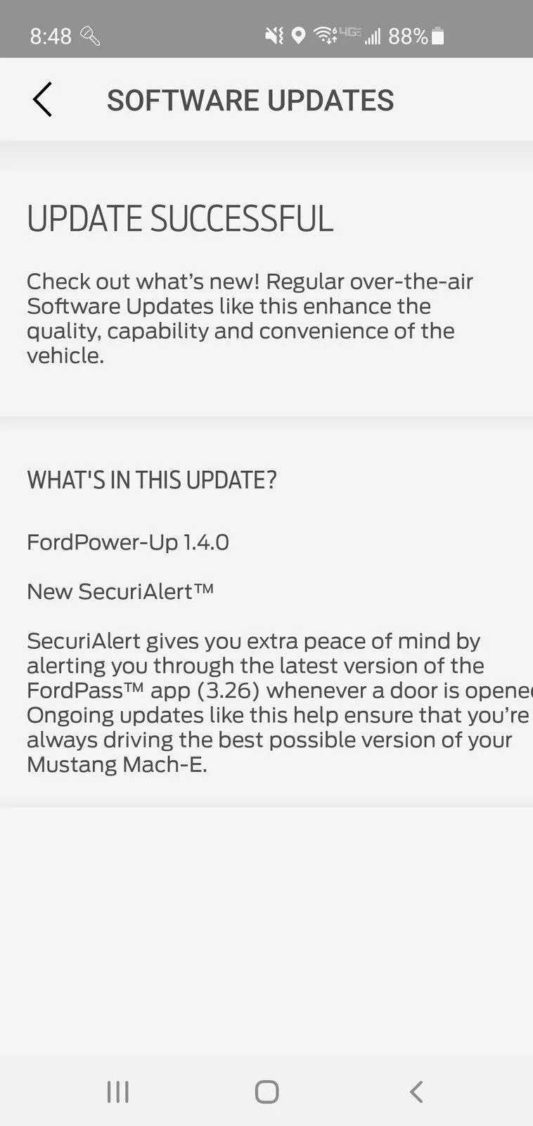 Ford Mustang Mach-E [OTA] Ford Power-Up 1.4.0 Installed Screenshot_20210709-204828_FordPass