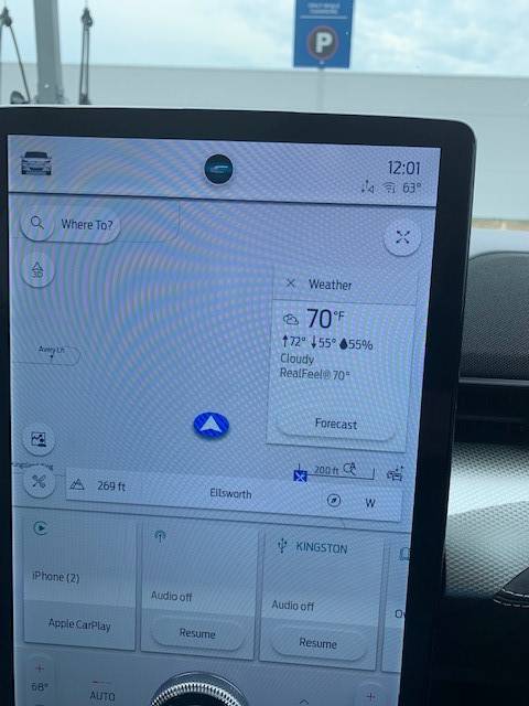 Ford Mustang Mach-E Weather Radar map on Siriusxm weather 4