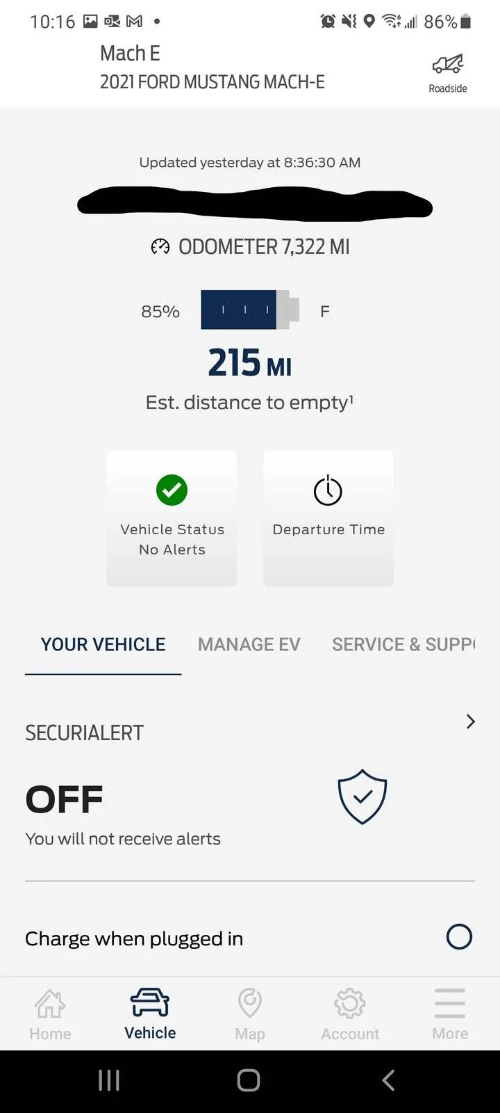 Ford Mustang Mach-E SecuriAlert NEW Feature Enabled in Latest FordPass App Update Screenshot_20210714-101658_FordPass_LI