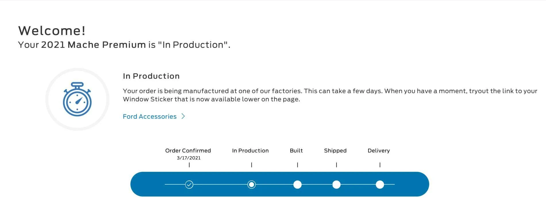 Ford Mustang Mach-E "In production".  What exactly does that mean? Screen Shot 2021-07-14 at 11.22.36 AM