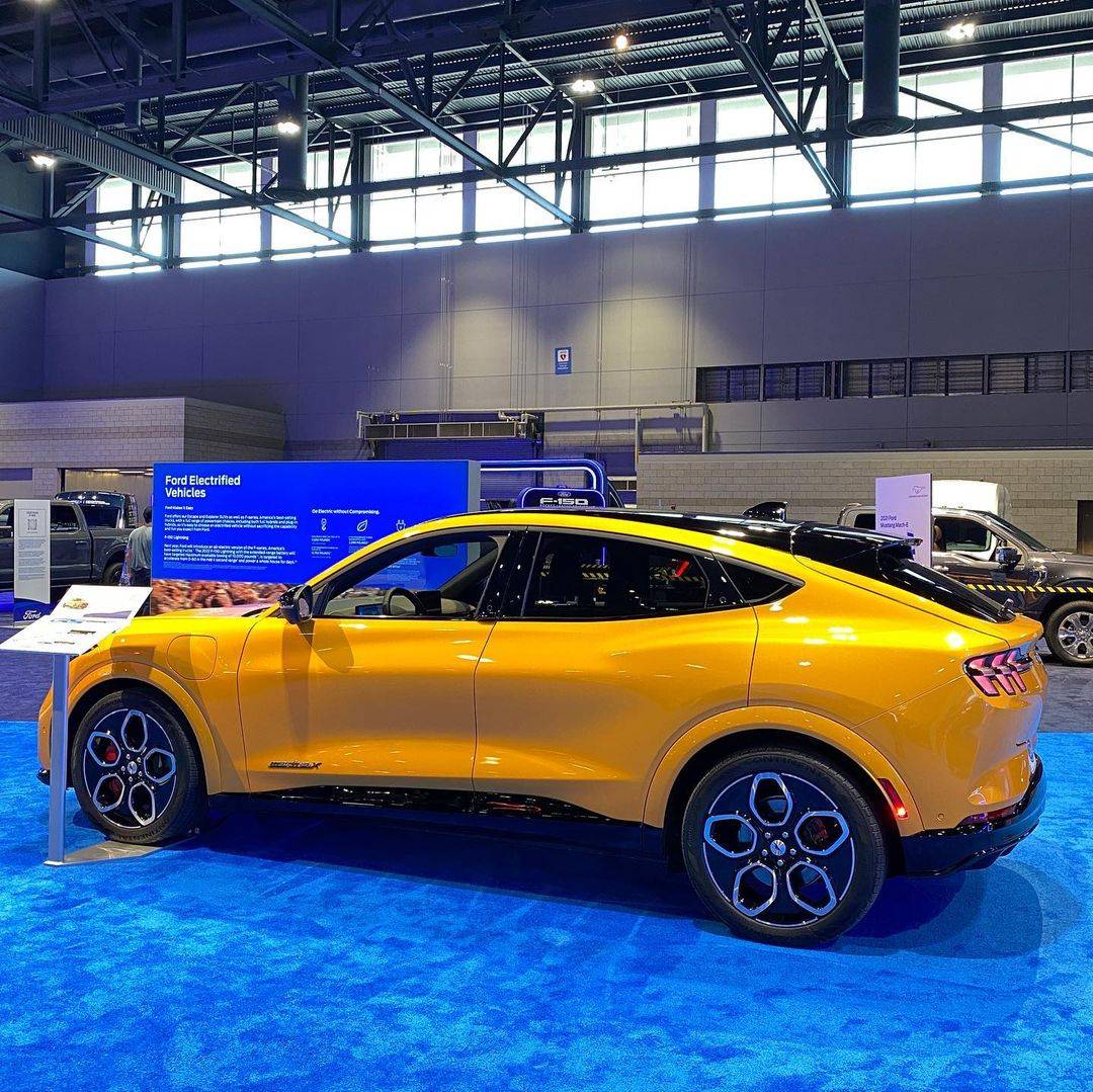 Ford Mustang Mach-E Mach-E GT in Cyber Orange @ Chicago Auto Show Cyber Orange Mach-E GT 2021 Chicago Auto Show 2