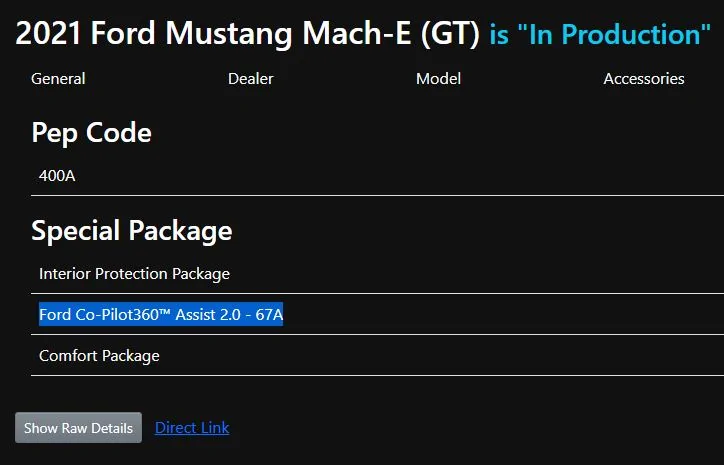 Ford Mustang Mach-E Mach-E GT Window Sticker and VIN Question packag