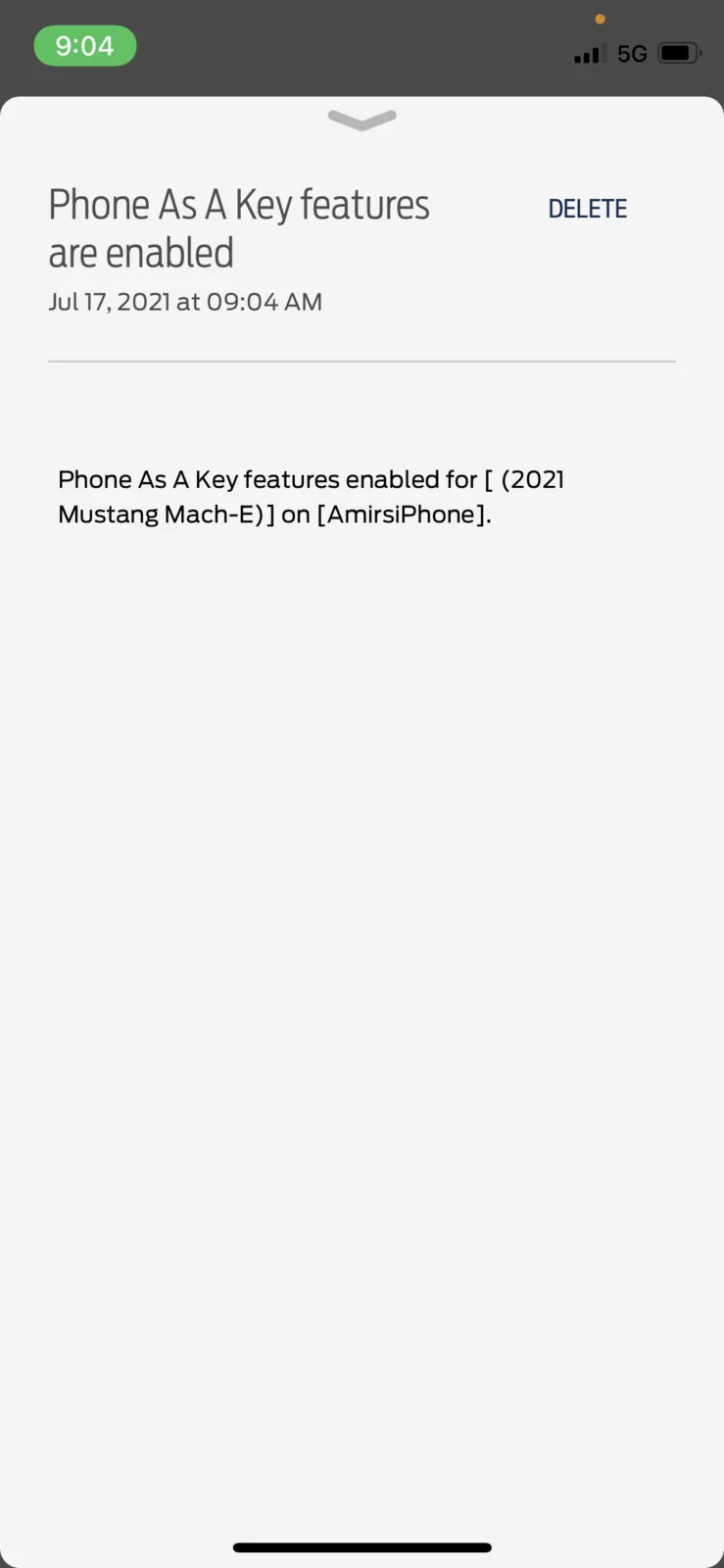 Ford Mustang Mach-E [Update made it home] Stranded. PaaK and password wiped: "All Phone As A Key access and Backup Start Passcodes were removed..." 81FAAE32-36A1-4EA2-8C95-8E91A1C8D43C