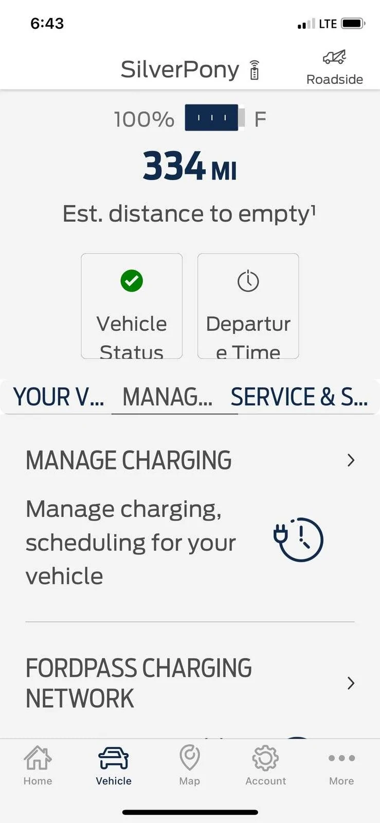 Ford Mustang Mach-E 334 miles on this charge Rosie MME 334 miles